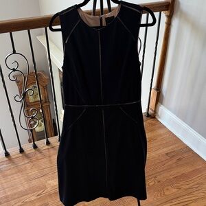Alex Marie Black Sheath Mini Dress Crew Neck Sleeveless